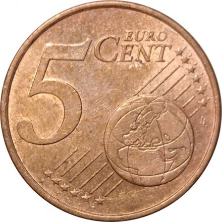 Германия 5 евроцентов 2005 год (J)