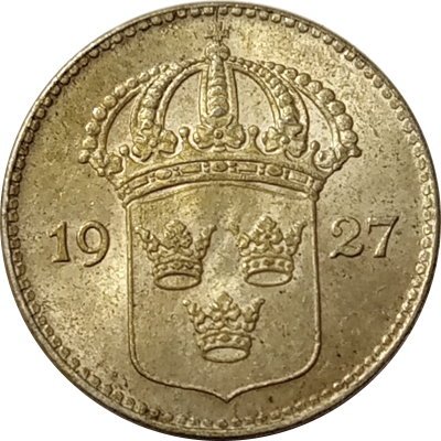 Швеция 10 эре 1927 год