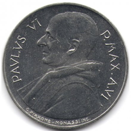 Ватикан 100 лир 1968 год Папа Павел VI - ФАО