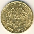 Колумбия 5 песо 1924 год