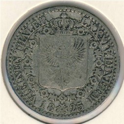 Пруссия 1/6 талера 1825 год