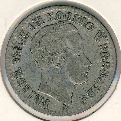 Пруссия 1/6 талера 1825 год