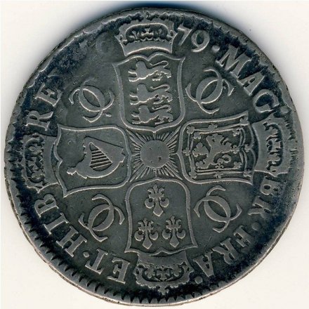 Великобритания 1/2 кроны 1679 год