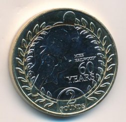 Остров Мэн 2 фунта 2018 год - Майк Хэйлвуд. 60 лет гонкам Турист Трофи