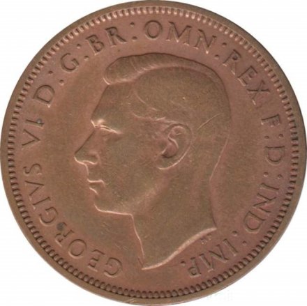 Великобритания 1/2 пенни 1939 год