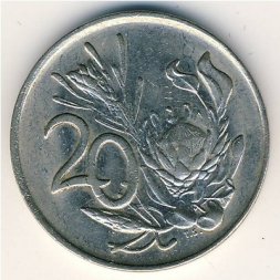 ЮАР 20 центов 1987 год
