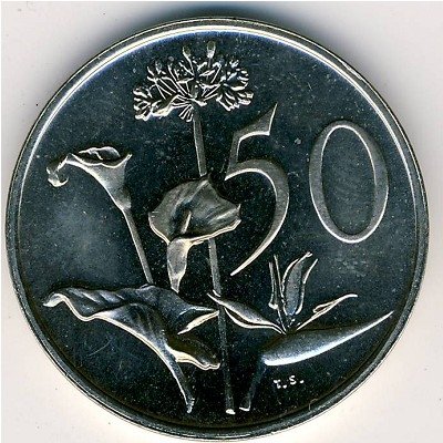 ЮАР 50 центов 1975 год