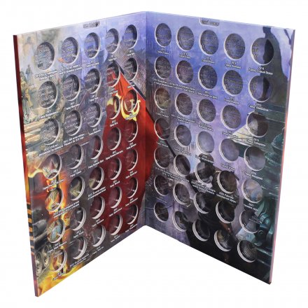 Альбом для монет &quot;Города Воинской Славы и юбилеи&quot; - 70 капсул (пустой)
