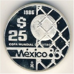 Мексика 25 песо 1986 год