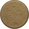 ФРГ 5 пфеннигов 1978 год - D