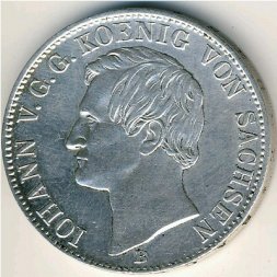 Саксония 1 талер 1863 год