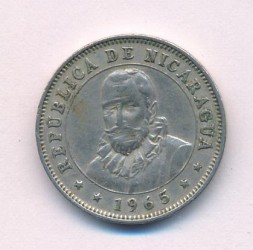Никарагуа 10 сентаво 1965 год