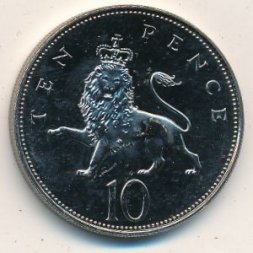 Великобритания 10 пенсов 1988 год