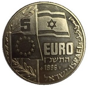 Израиль 5 евро 1996 год - Голда Меир