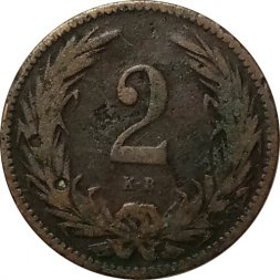 Венгрия 2 филлера 1895 год