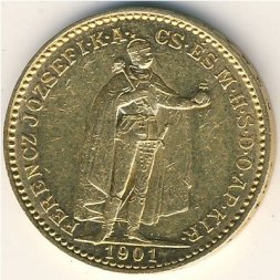 Венгрия 20 крон 1901 год