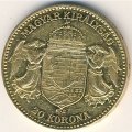 Венгрия 20 крон 1901 год