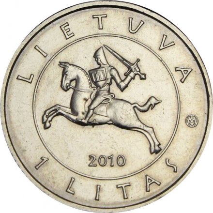 Литва 1 лит 2010 год - 600 лет Грюнвальдской битве