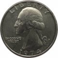 США 25 центов (1/4 доллара) 1974 год - Джордж Вашингтон (D)