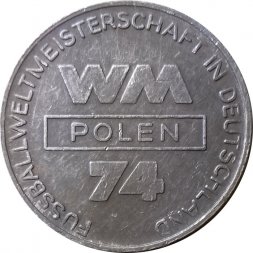 Жетон Германия (ФРГ) "Кубок Мира по Футболу в Германии 1974" Польша