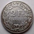 Швейцария 2 франка 1913 год - Гельвеция