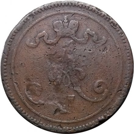 Финляндия 10 пенни 1865 год - F
