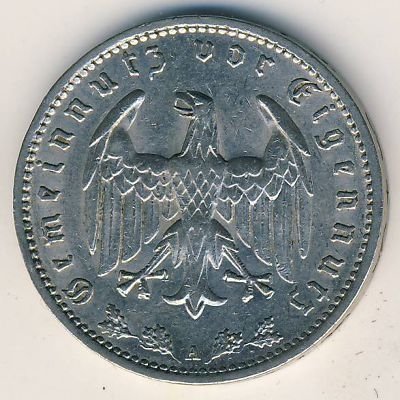 Третий Рейх 1 рейхсмарка 1934 год (A)