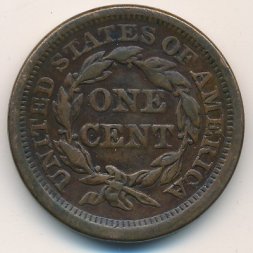 США 1 цент 1853 год