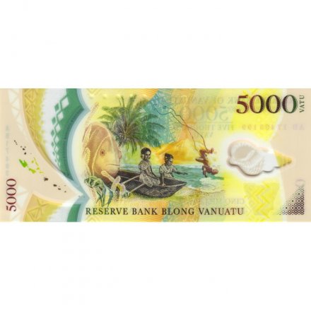 Вануату 5000 вату 2017 год - Ныряльщик за жемчугом - UNC