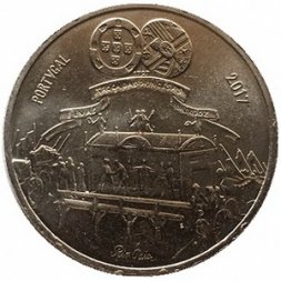 Португалия 5 евро 2017 год - Королевы Европы - Барбара Португальская