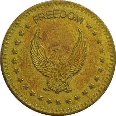 Жетон игровой США No cash value. Freedom. Орел