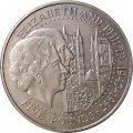Гернси 5 фунтов 1997 год - 50 лет свадьбе Королевы Елизаветы II и Принца Филиппа (медь-никель)
