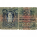 Австро-Венгрия 20 крон 1913 год (без надпечатки) - G (надрыв)