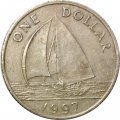 Бермудские острова 1 доллар 1997 год - Парусник