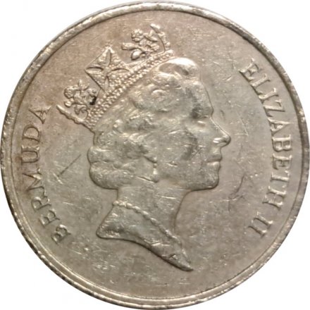 Бермудские острова 1 доллар 1997 год - Парусник