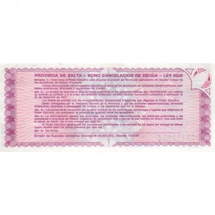 Аргентина (провинция Сальта) 1 аустраль 1987 год - UNC