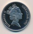 Гибралтар 2,8 экю - 2 фунта 1992 год - Рыцарь на коне