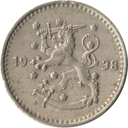 Финляндия 1 марка 1938 год