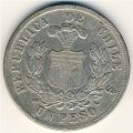 Чили 1 песо 1878 год