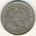 Чили 1 песо 1878 год