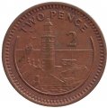 Гибралтар 2 пенса 1990 год - Маяк (AB)