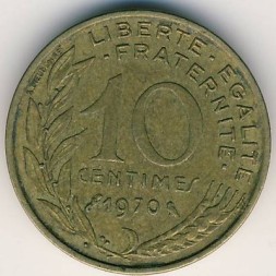Франция 10 сантимов 1970 год - Марианна