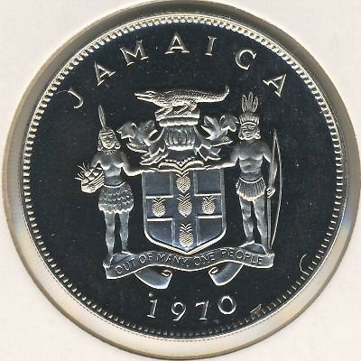 Ямайка 25 центов 1970 год