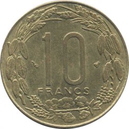 Центральная Африка 10 франков 1998 год