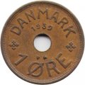 Дания 1 эре 1939 год