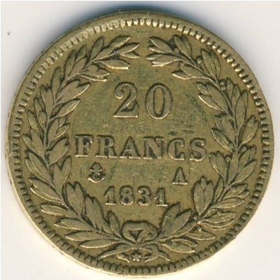 Франция 20 франков 1831 год