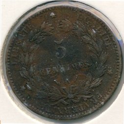 Франция 5 сантимов 1885 год