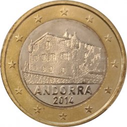Андорра 1 евро 2014 год - Каса-де-ла-Валь