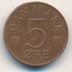 Дания 5 эре 1986 год