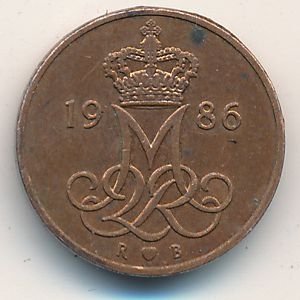 Дания 5 эре 1986 год